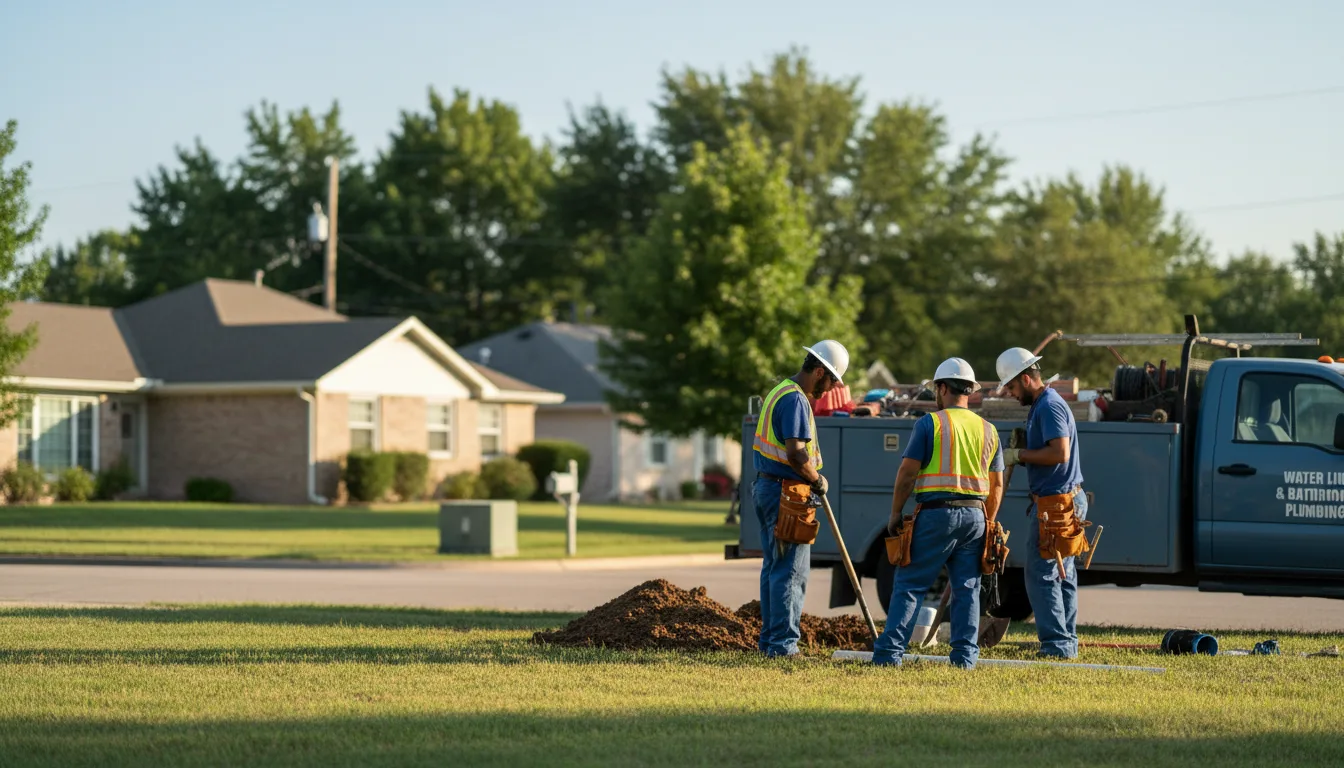 Residential water line and bathroom plumbing service in Fort Atkinson, IA